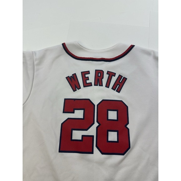 WASHINGTON NATIONALS Jayson Werth Majestic White MLB Baseball Jersey YOUTH XL - Picture 9 of 9